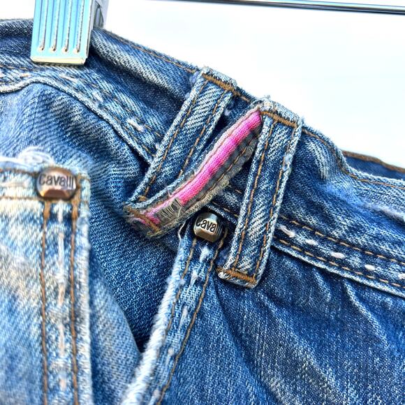 Vintage Roberto Cavalli Unisex Women’s Distressed Jeans Ripped Designer Denim 8 - Picture 7 of 16